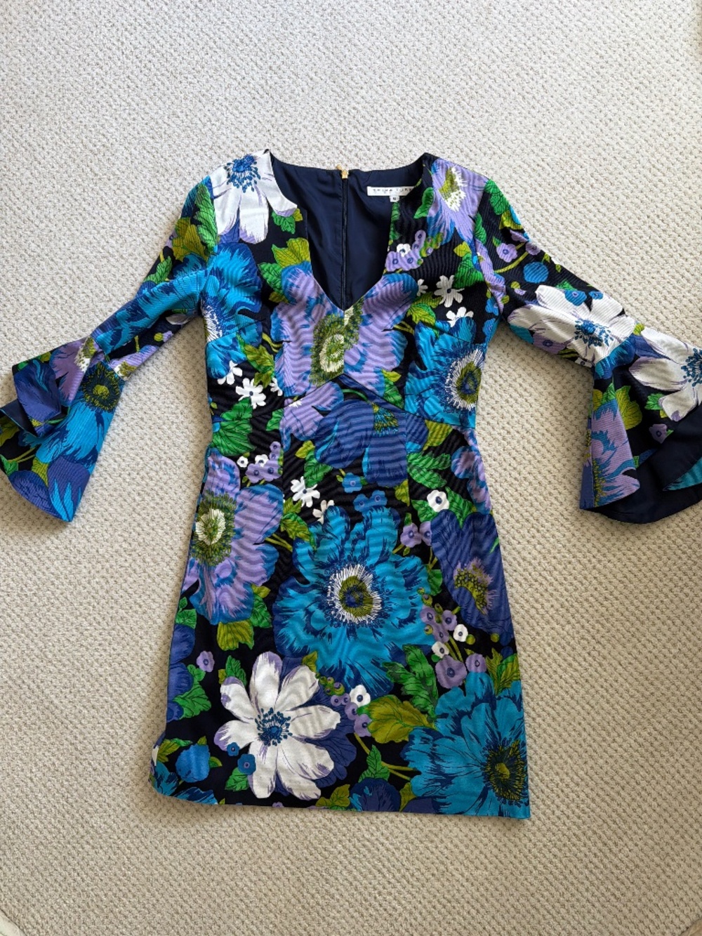 Trina Turk floral bell sleeved dress